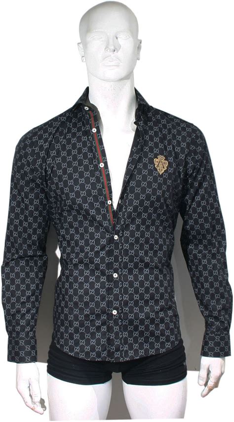 gucci shirt slim dress shirt style 30766 z3744 0240|Gucci dress shirts for men.